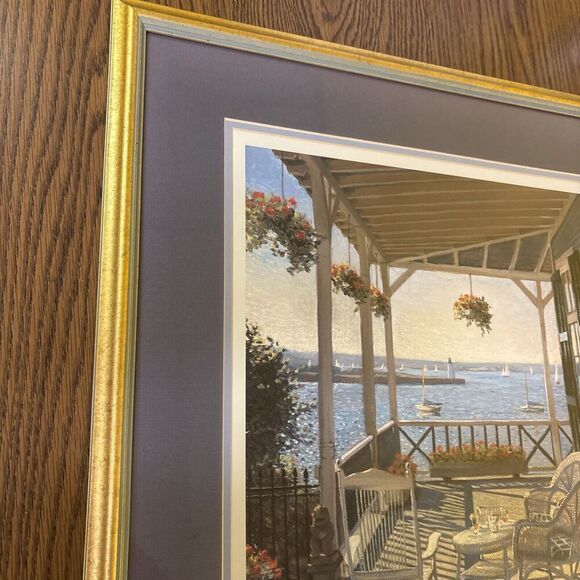 John Philip Hagen Newport Afternoon Signed Nautical Lithograph Framed 1990 - Picture 5 of 10